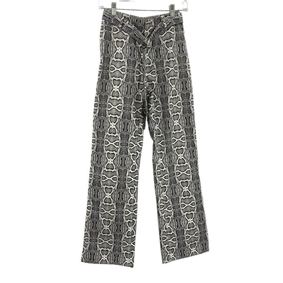I AM GIA Faux Leather Animal Pattern Pants Small High Waist Grunge Indie Sleeze - Picture 8 of 11